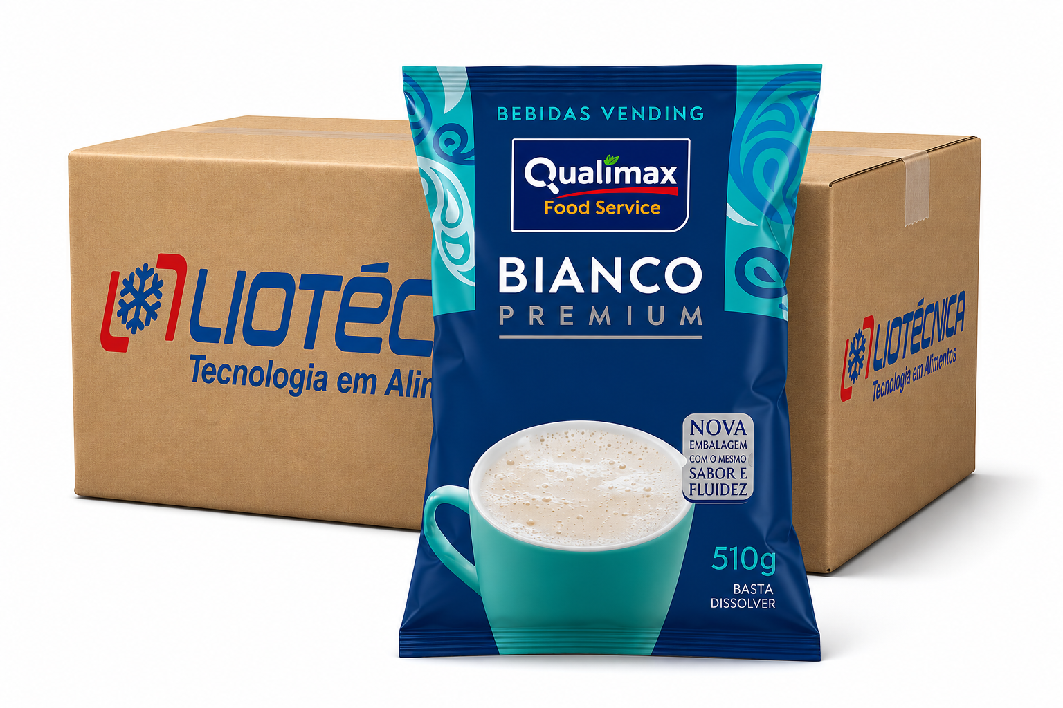 Kit 20 Leite Qualimax Sem Adição de Açúcar 510g - Cx 20x510g