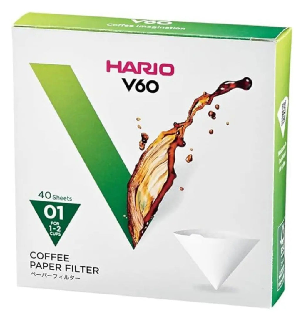 Filtro de Papel Branco Hario V60 01 - 40 Un