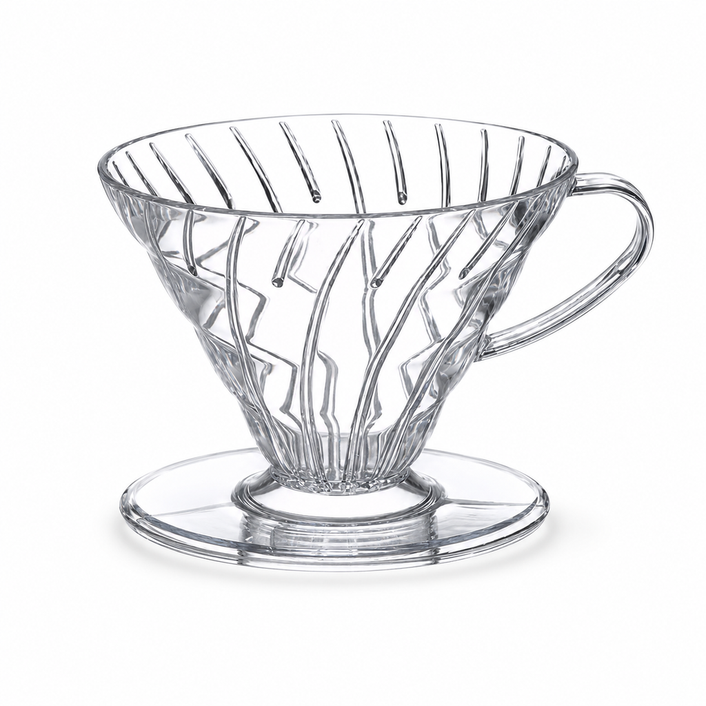 DRIPPER P/ FILTRO DE CAFE HARIO V60-02 ACRIL. TRANSP.