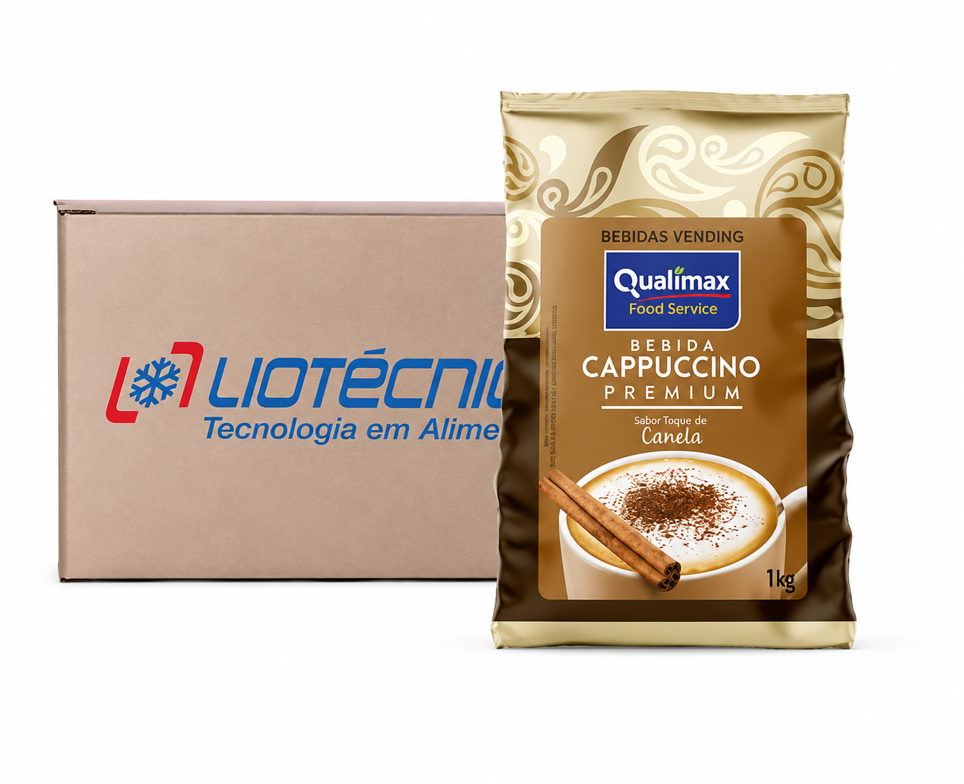 Kit 10 Cappuccino Qualimax Canela Cx 10x1Kg