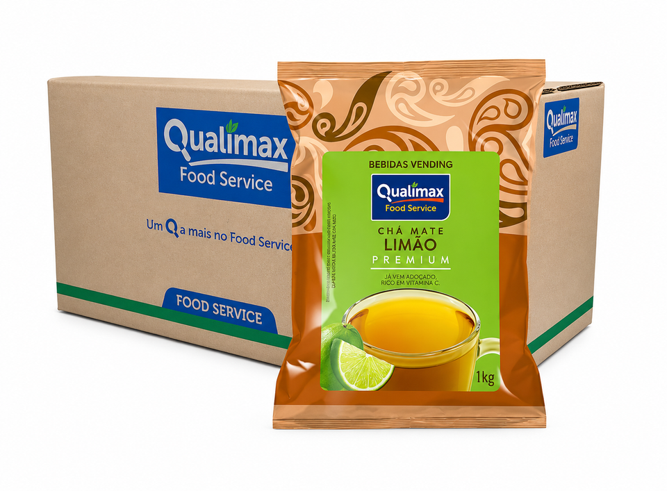 Kit 10 Chá Mate Sabor Limão Qualimax - 10x1Kg