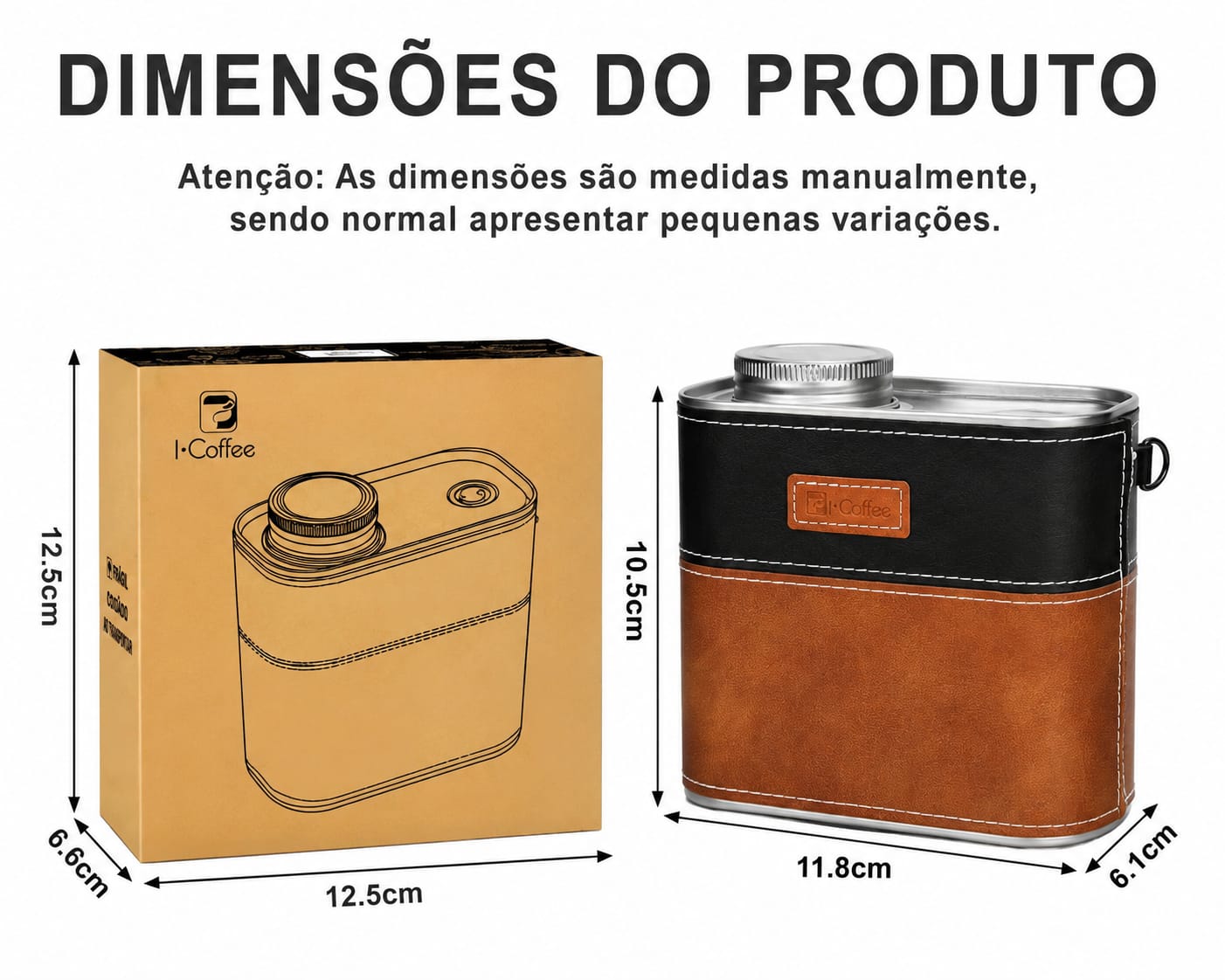 Pote Hermético ICoffee p/ Grãos de Café - 220g