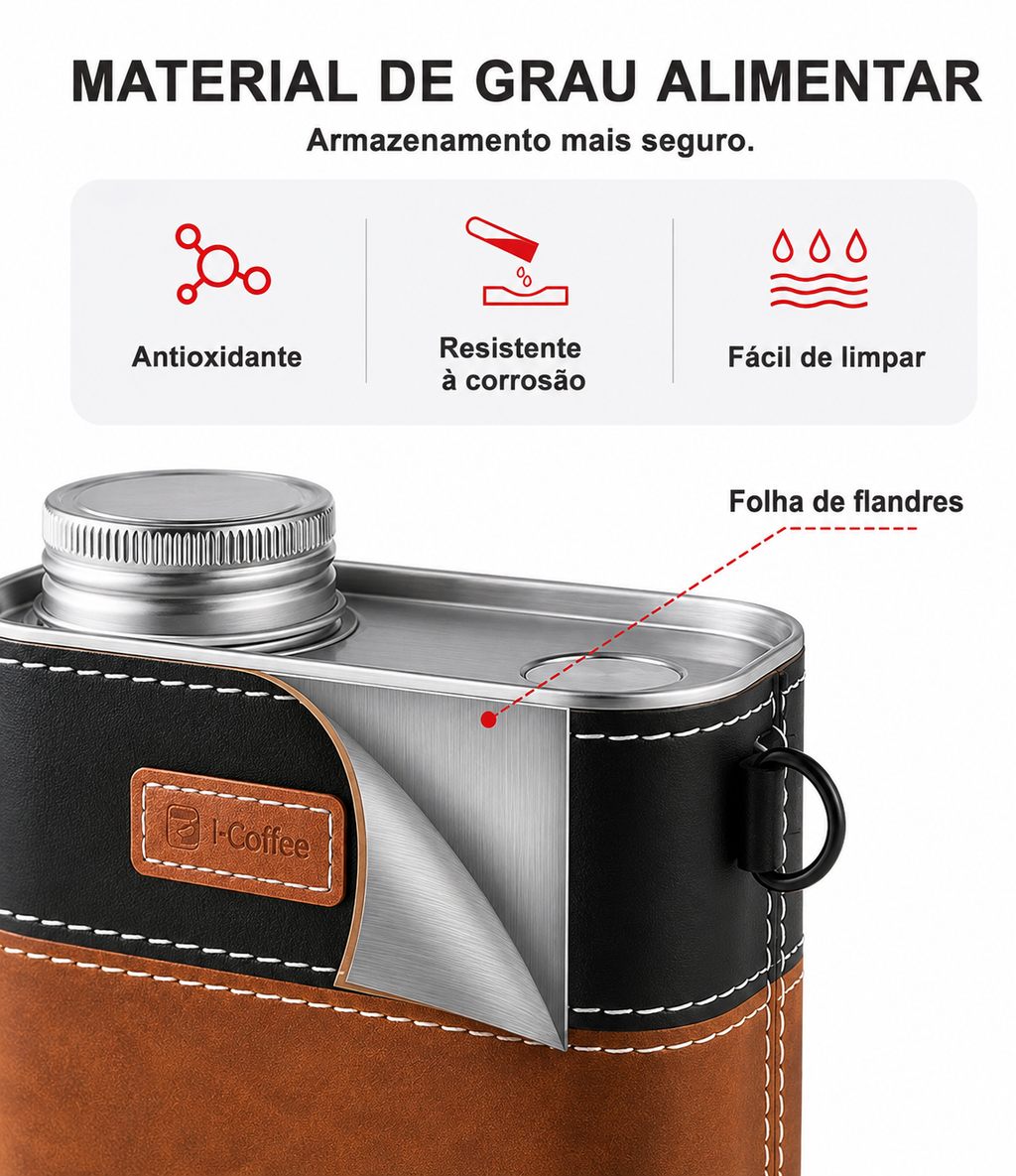 Pote Hermético ICoffee p/ Grãos de Café - 220g