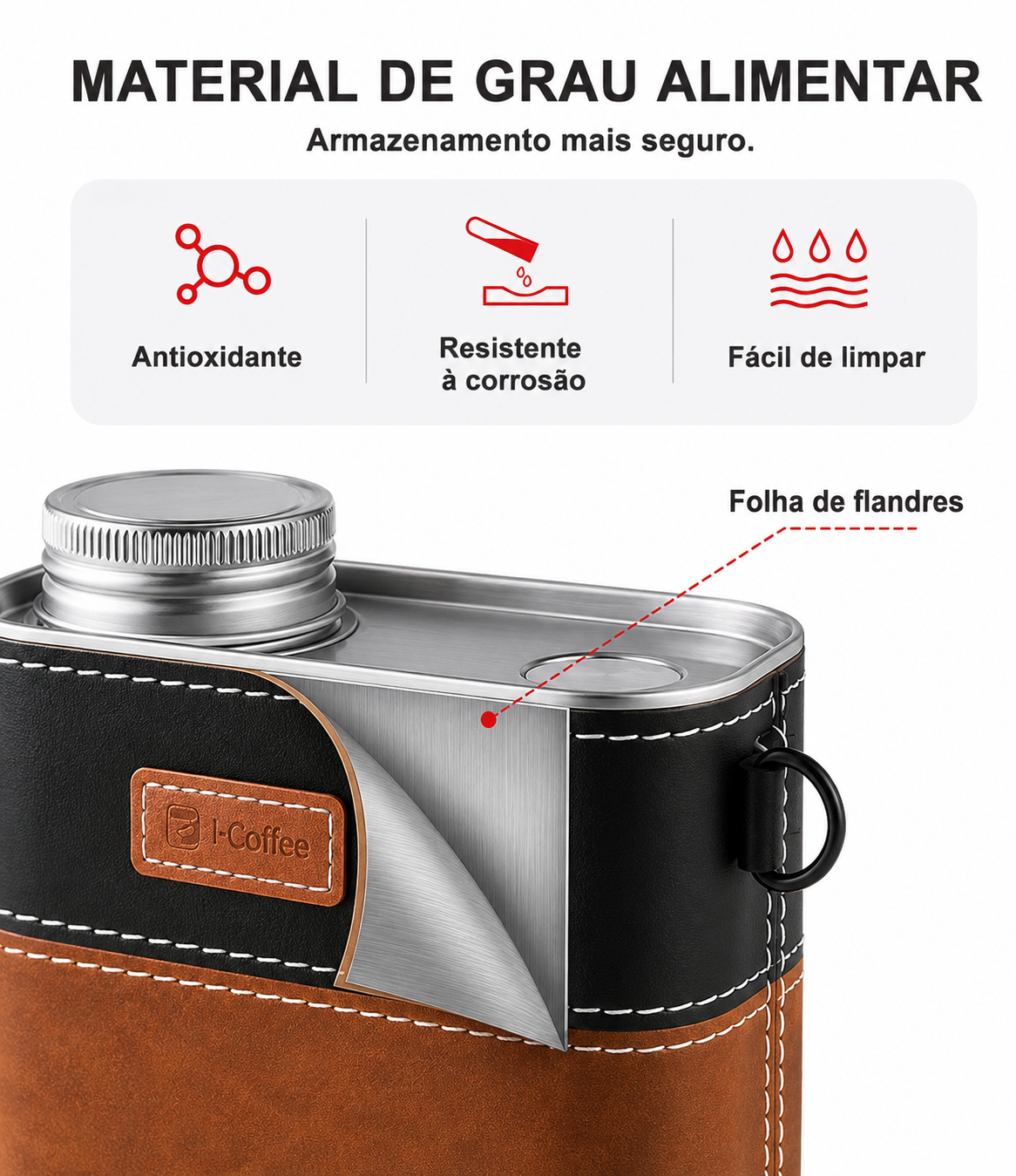 Pote Hermético ICoffee p/ Grãos de Café - 220g