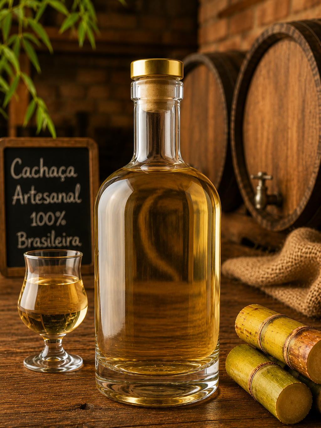 Garrafa Moonea/Kaleido com Tampa Dourada - 750ml