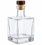 Garrafa Cube Alta com Tampa Madeira - 500ml