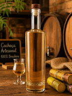 Garrafa Atlanta/Citrino com Tampa Madeira - 750ML