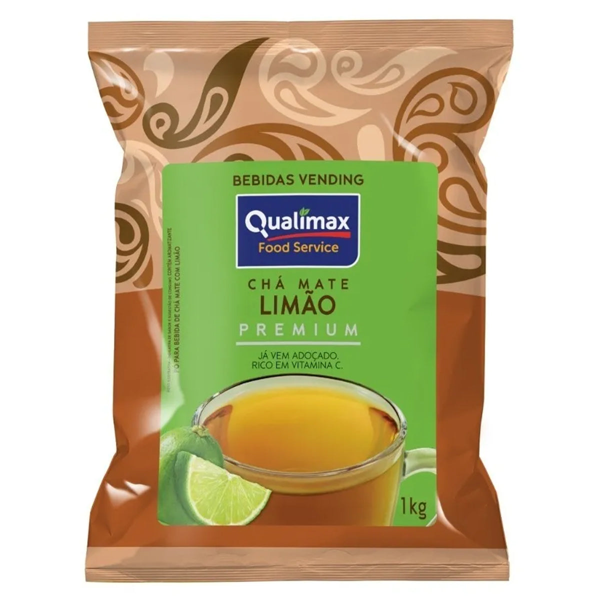 Kit 3 Chá Mate Sabor Limão/Pêssego/Frutas Vermelhas Qualimax 3x1kg