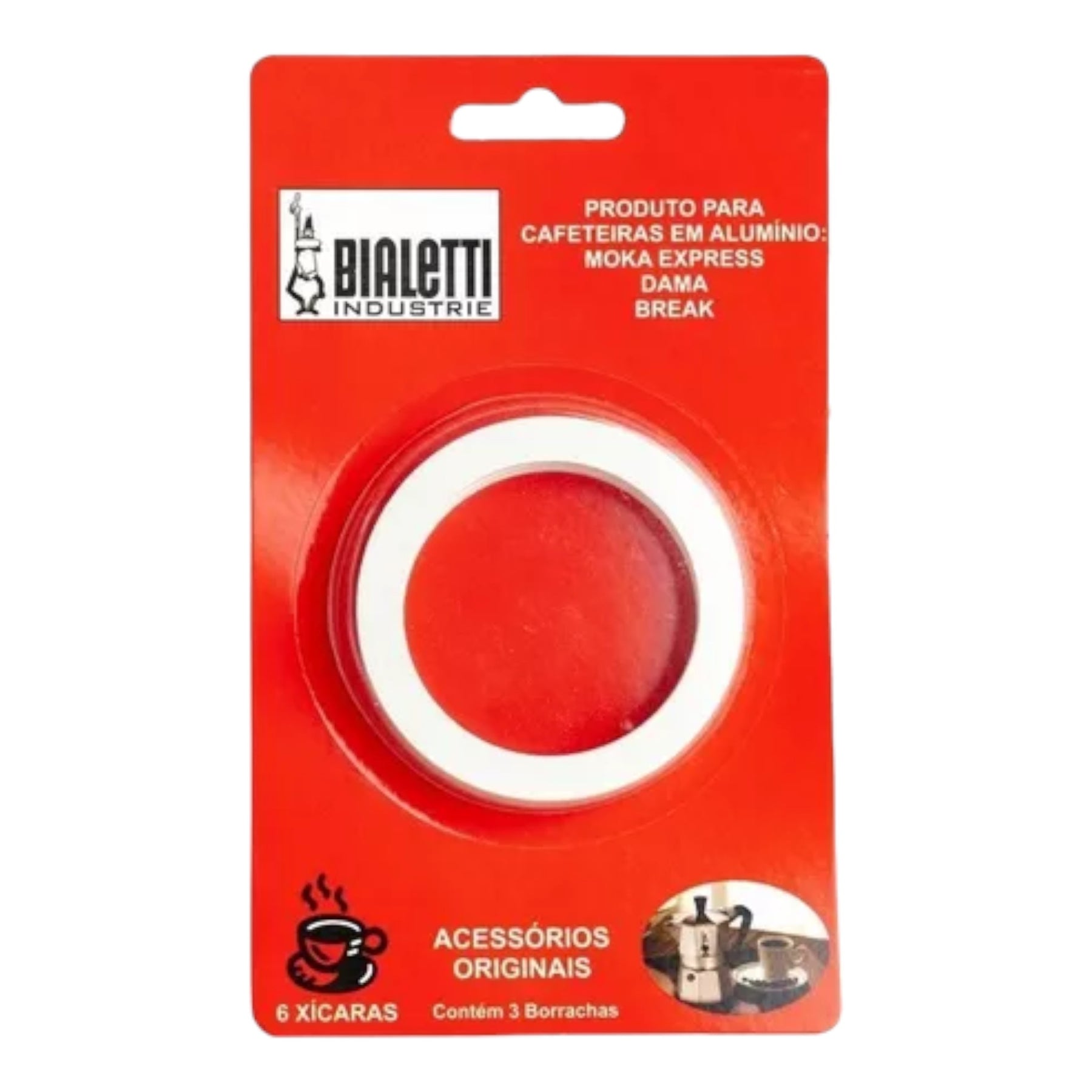 KIT COM 3 BORRACHAS ORIGINAL PARA CAFETEIRA BIALETTI