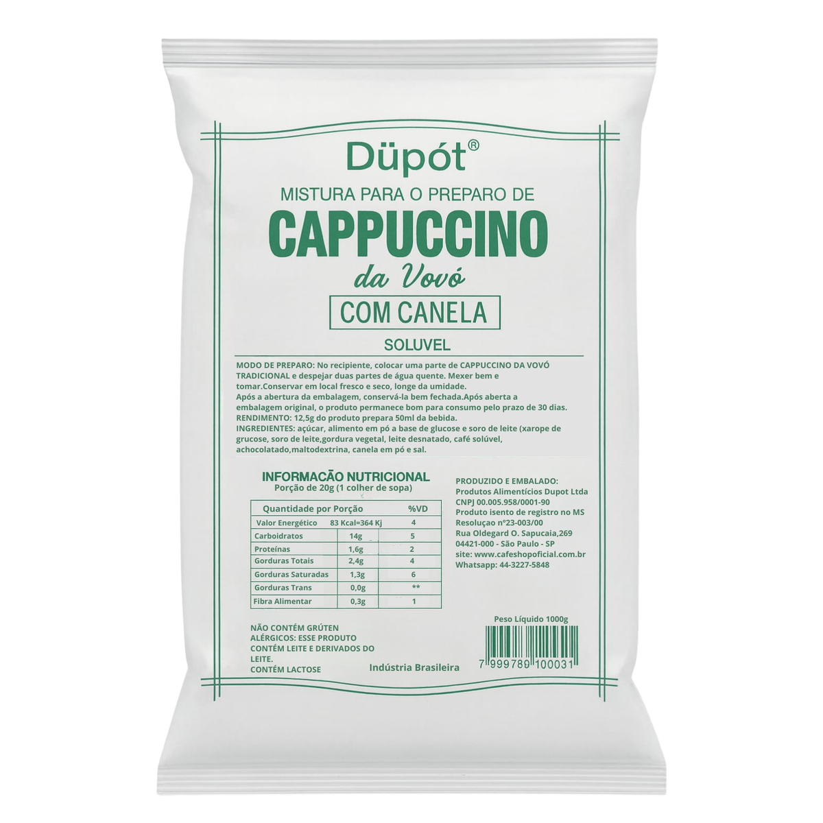 Cappuccino da Vovó Düpot Canela - Kg