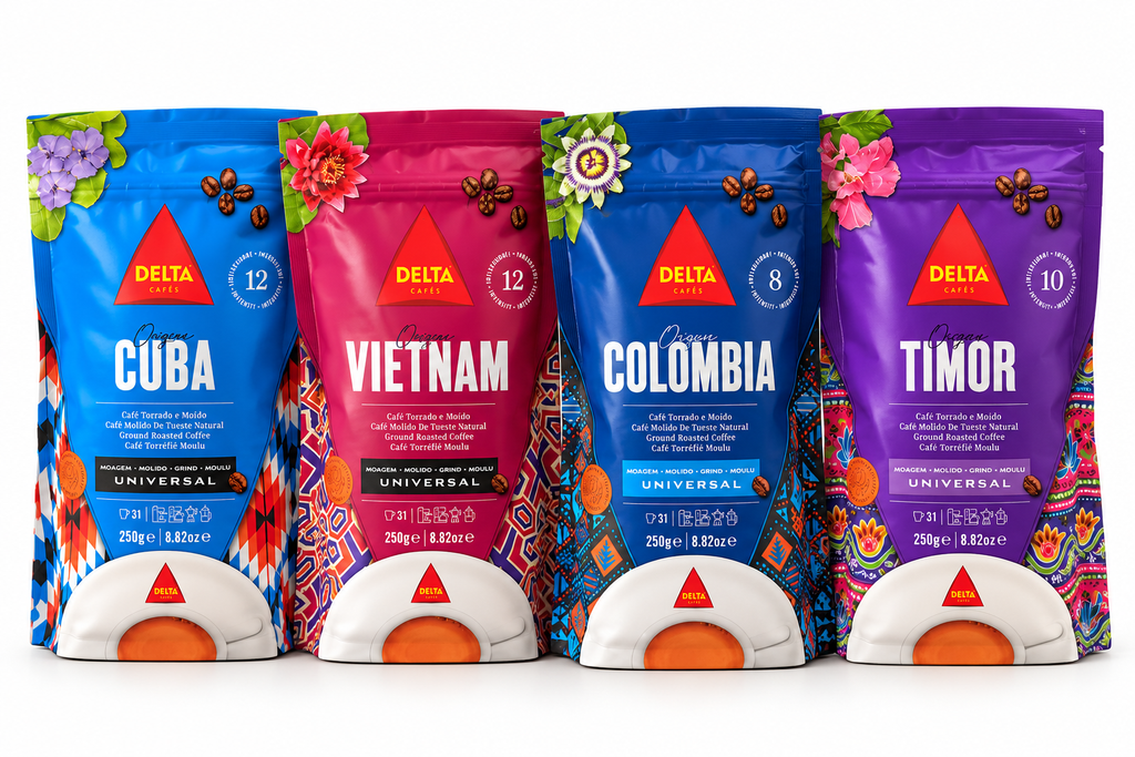 Kit Delta Origens - 4 Cafés do Mundo 250g | 1kg