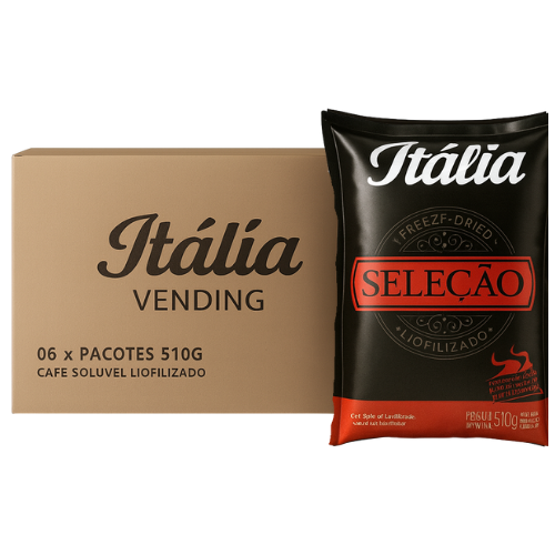 KIT CAFÉ SOLÚVEL LIOFILIZADO ITÁLIA SELEÇÃO 510G CX (6 UNID.)