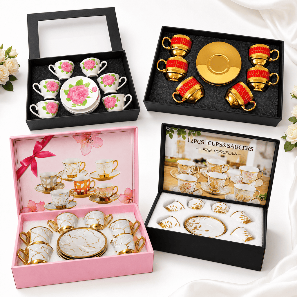 Conjunto Porcelana 6 Xícaras Variadas