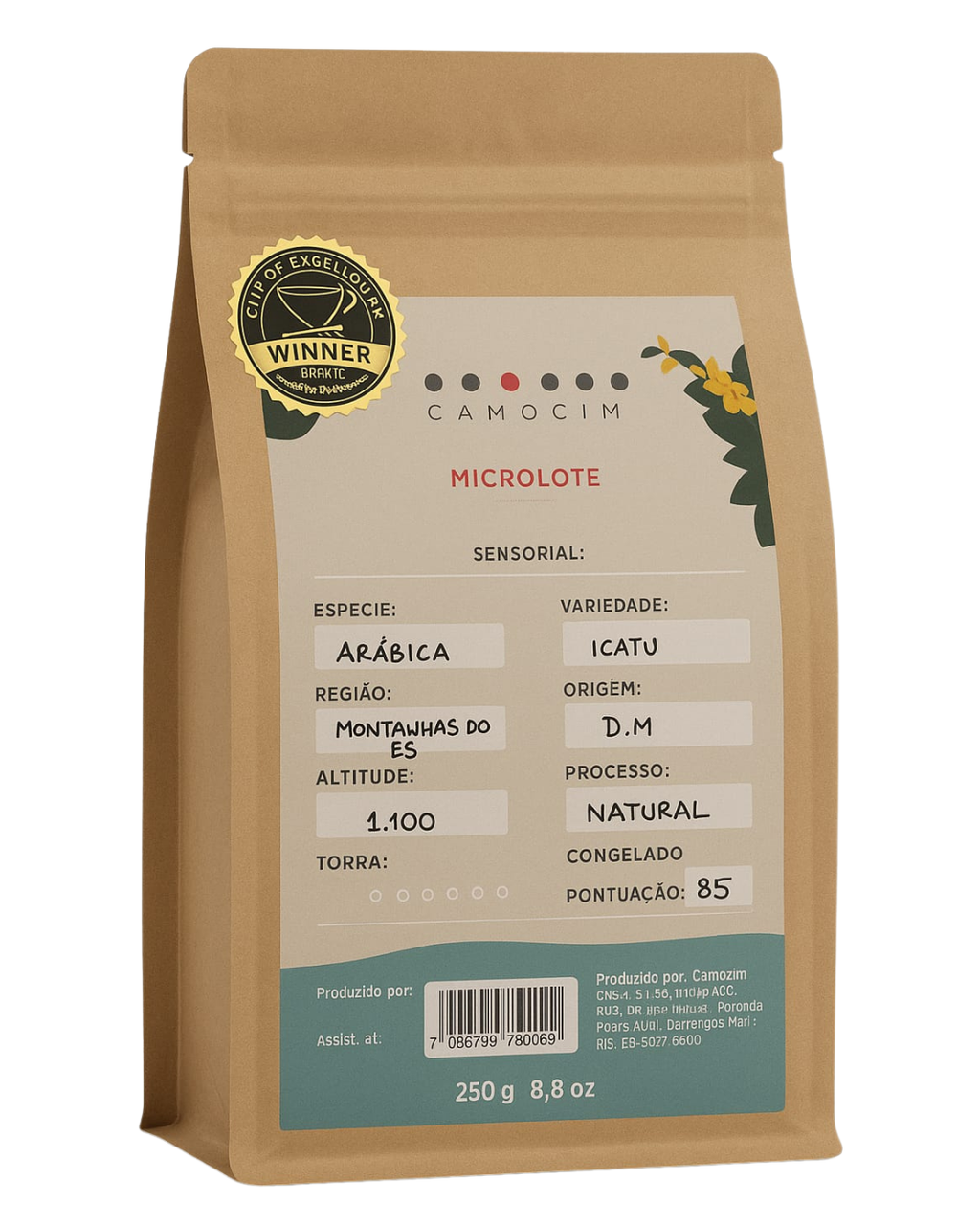 Café em Grãos Camocim Microlote Orgânico  - 250g