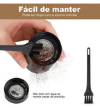 Moinho de Café Manual  Ajuste Moagem Lâminas Aço Preto