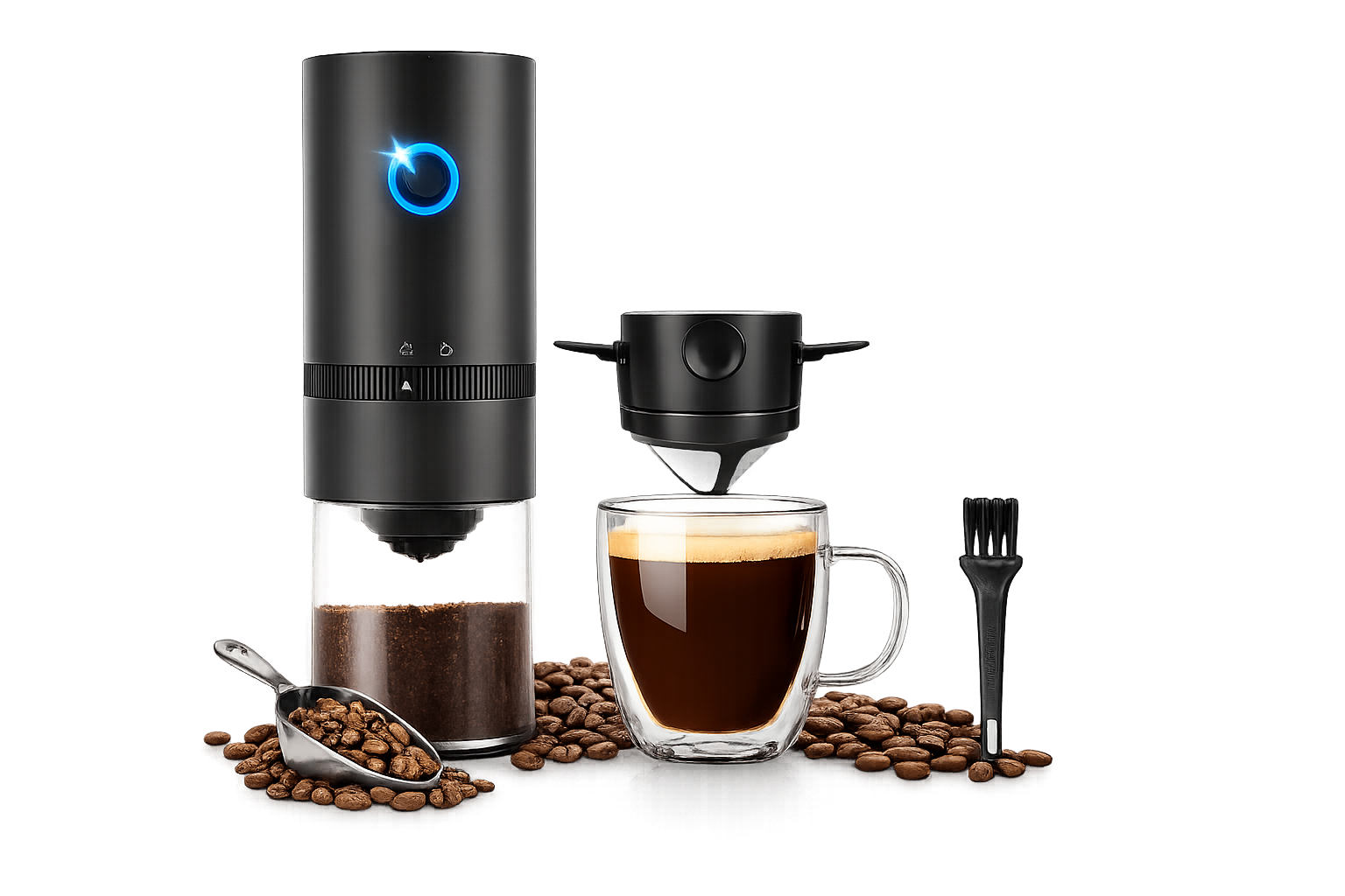 Kit Moinho Café Portátil USB 25g