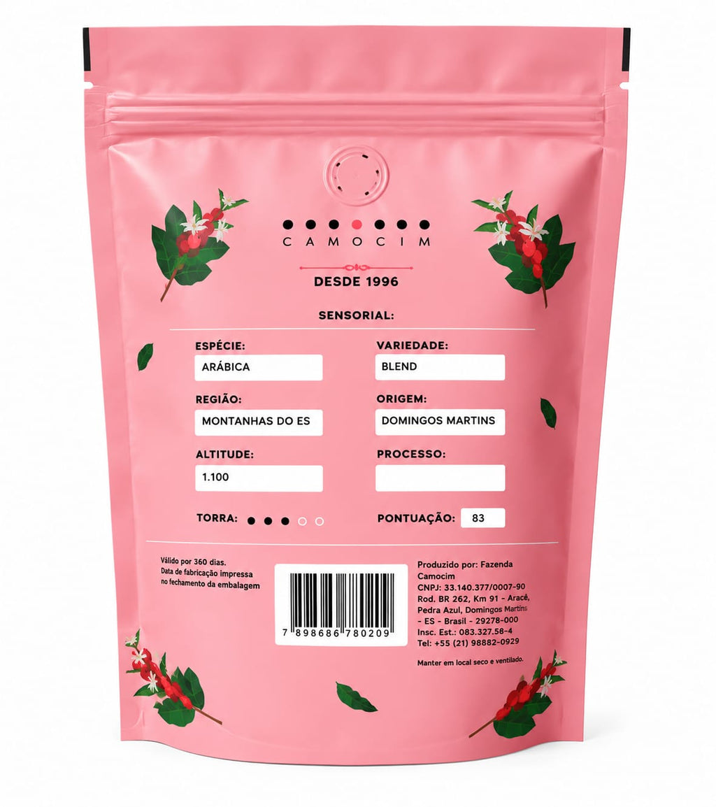 Café em grãos Camocim Orgânico Moka - 250g