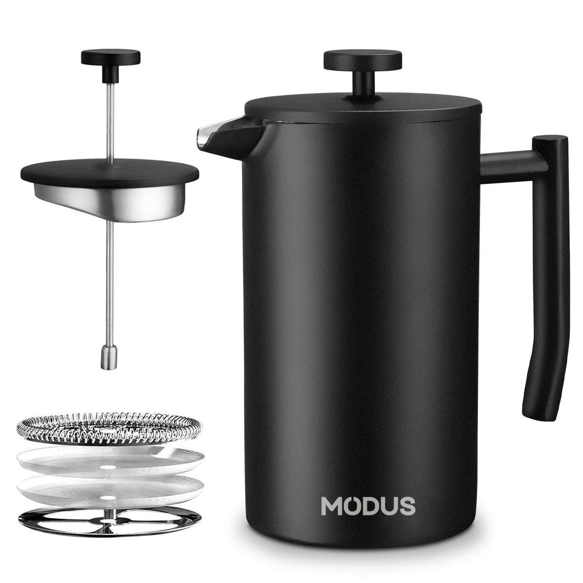 CAFETEIRA PRENSA FRANCESA MODUS PRETA AÇO INOX  DUPLO - 700ML
