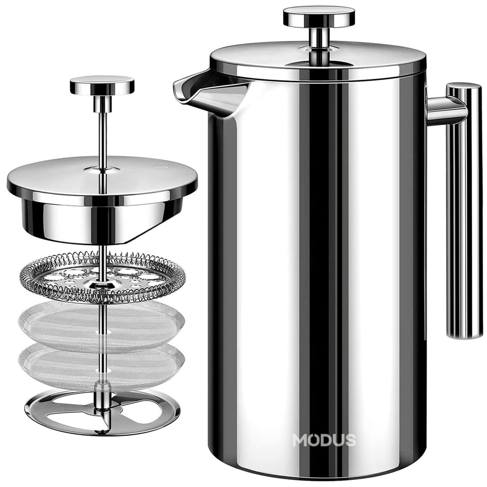 CAFETEIRA PRENSA FRANCESA MODUS AÇO INOX DUPLO - 700ML