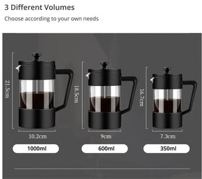 CAFETEIRA PRENSA FRANCESA PRETA 350 ml