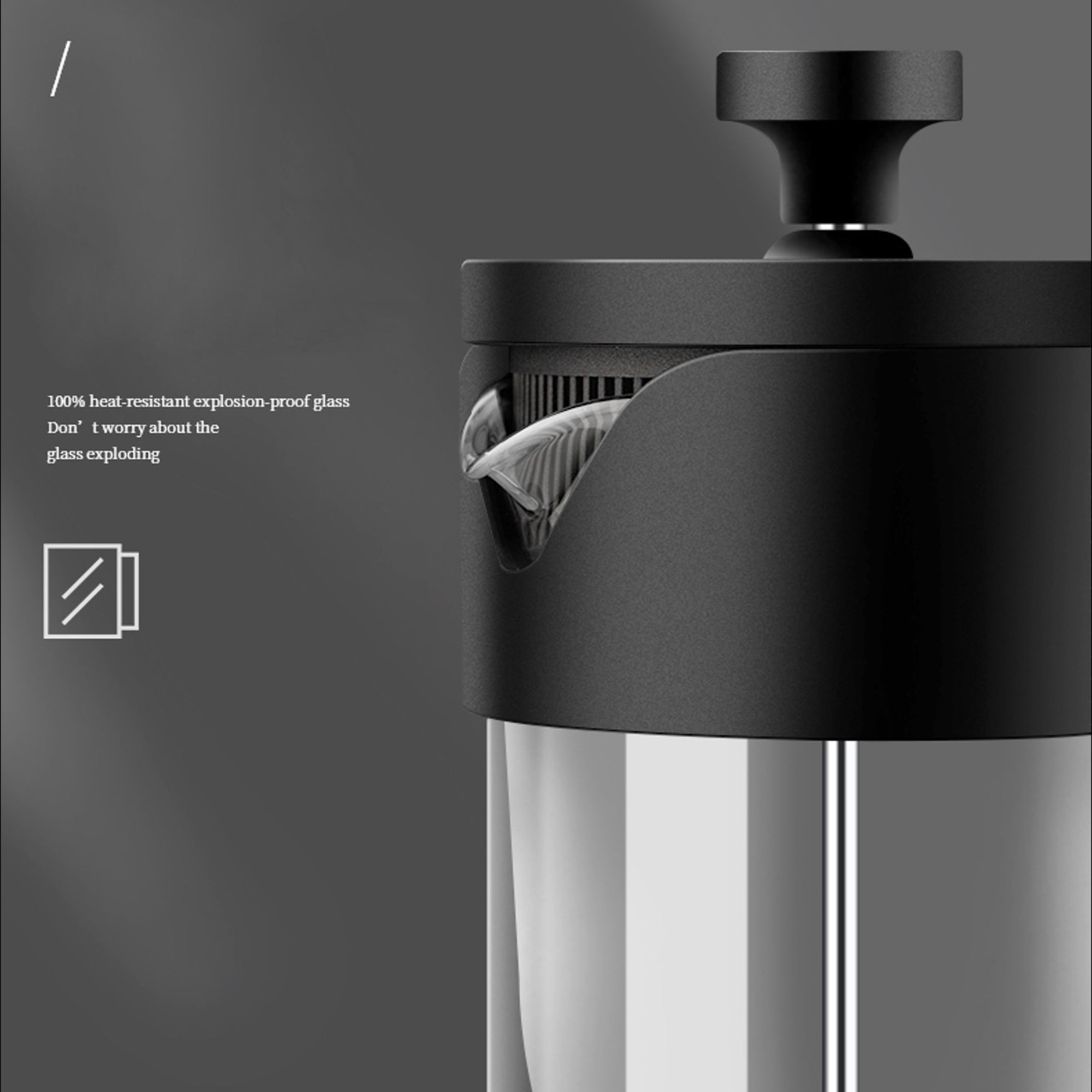 CAFETEIRA PRENSA FRANCESA PRETA 350 ml