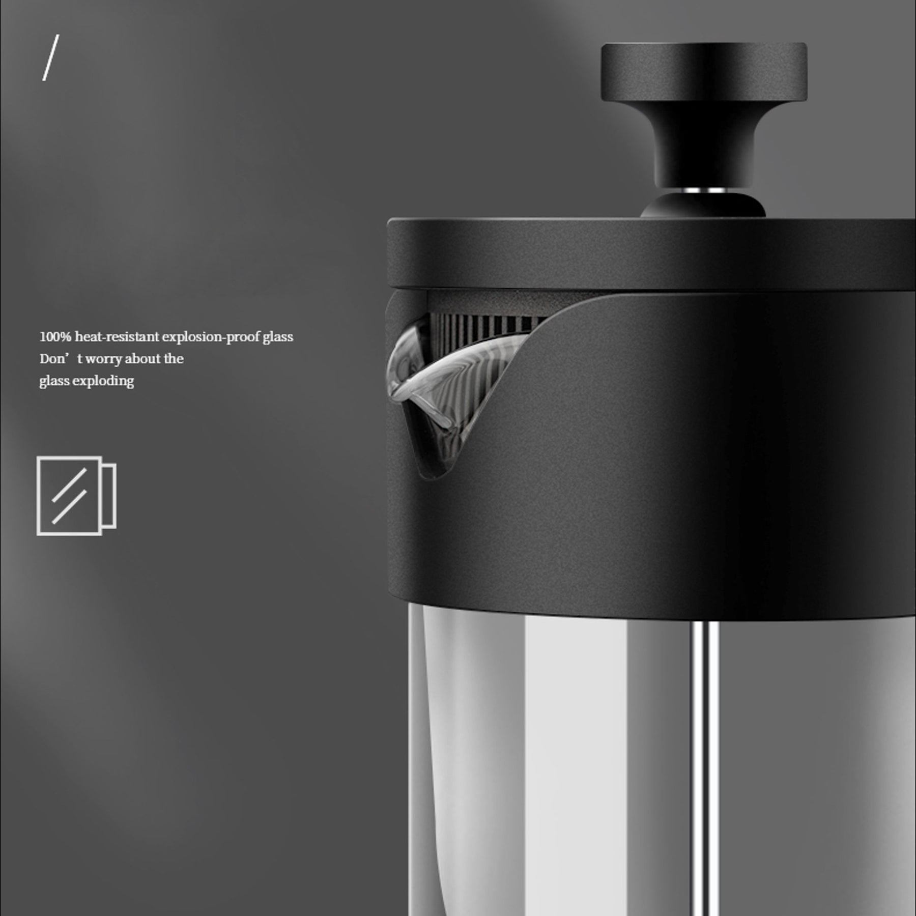 CAFETEIRA PRENSA FRANCESA PRETA 350 ml