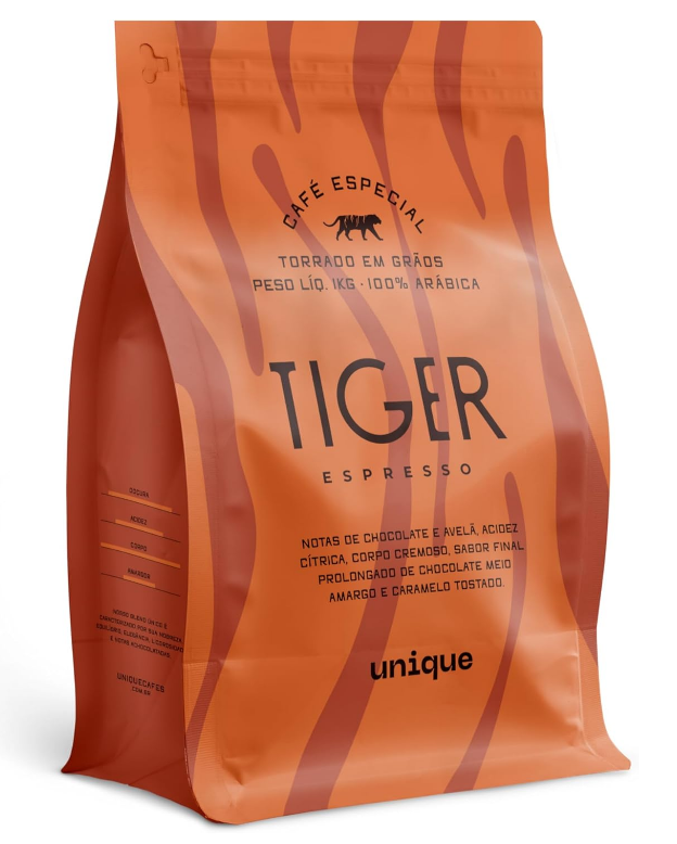 CAFE  EM GRÃOS UNIQUE TIGER ESPRESSO -  1KG