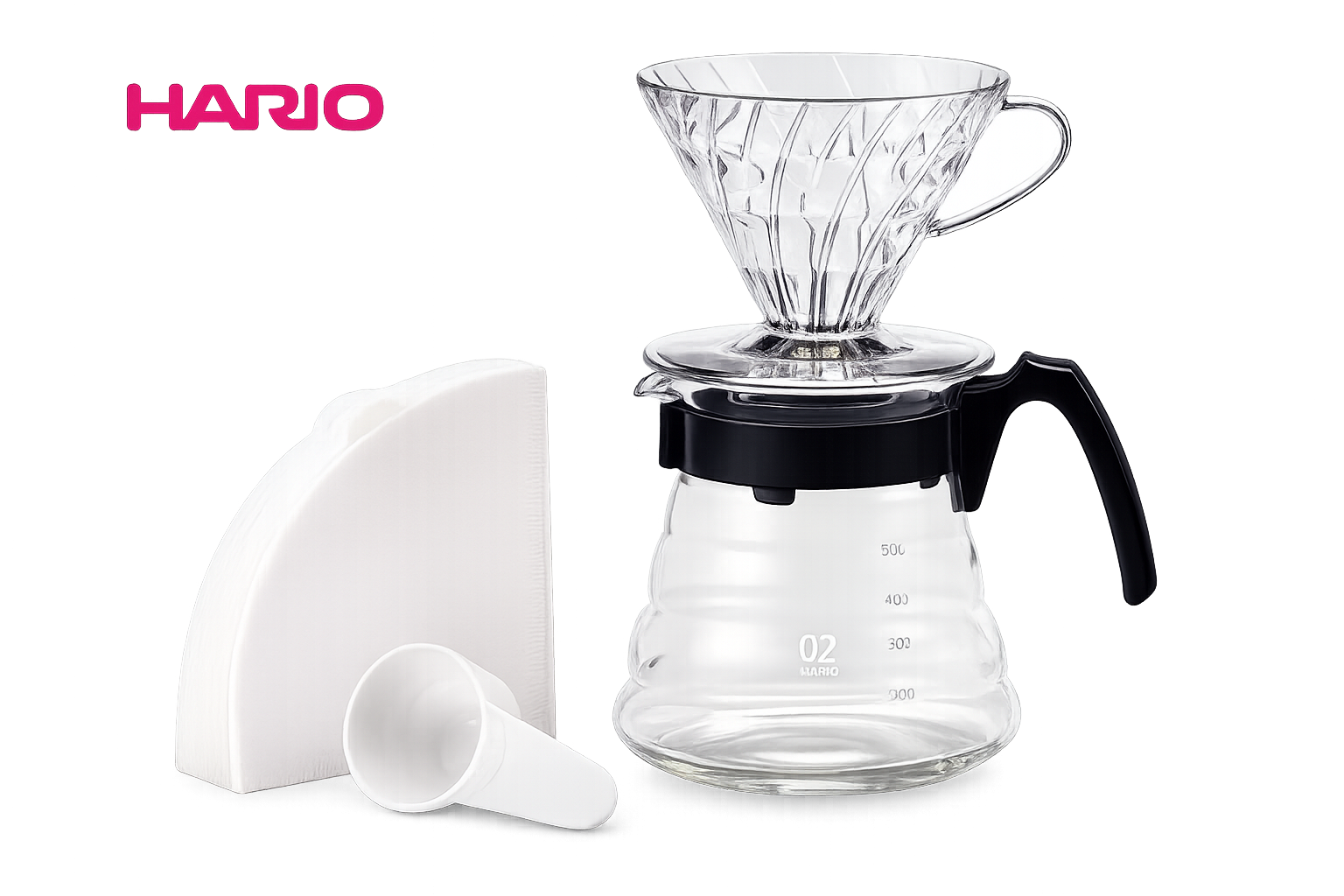 Conjunto Kit V60 Hario c/ 40 Filtros - Unid