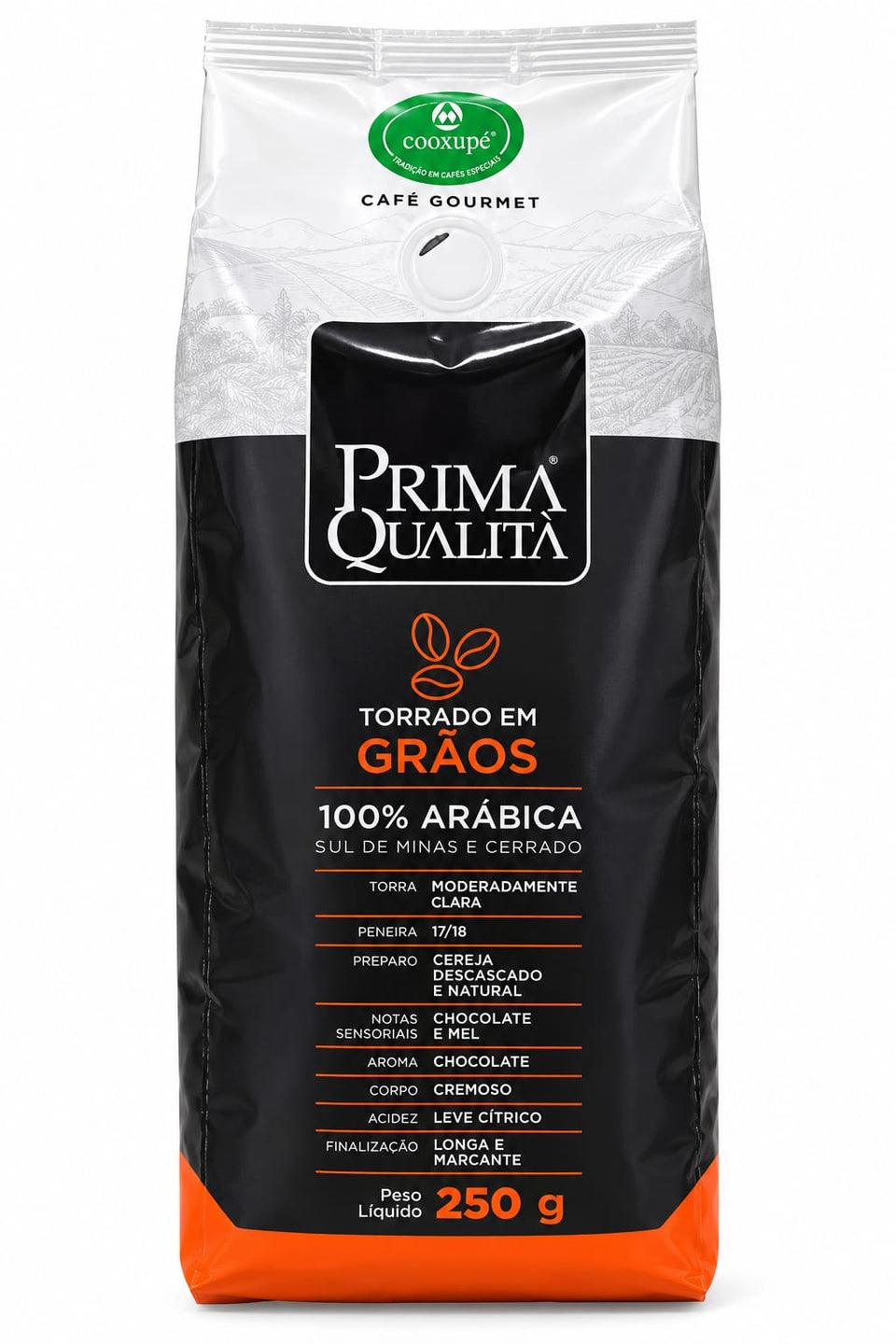 Café Prima Qualità Gourmet em Grãos 250g | 100% Arábica