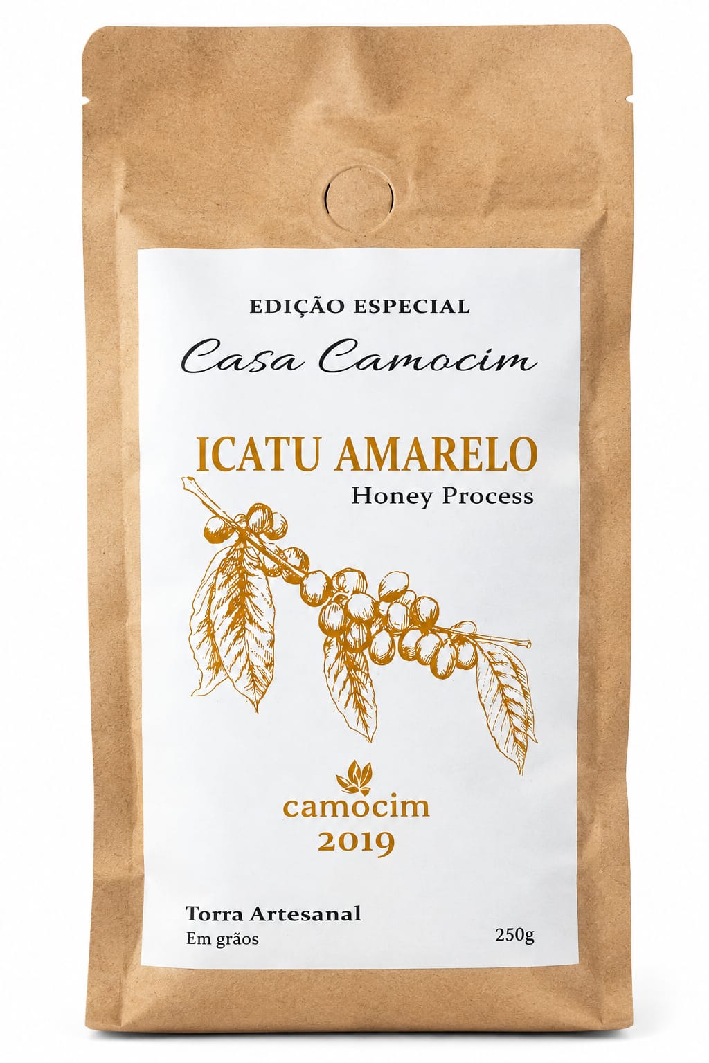 Café Camocim Icatu Amarelo em Grãos 250g – Café Especial | Edição Especial