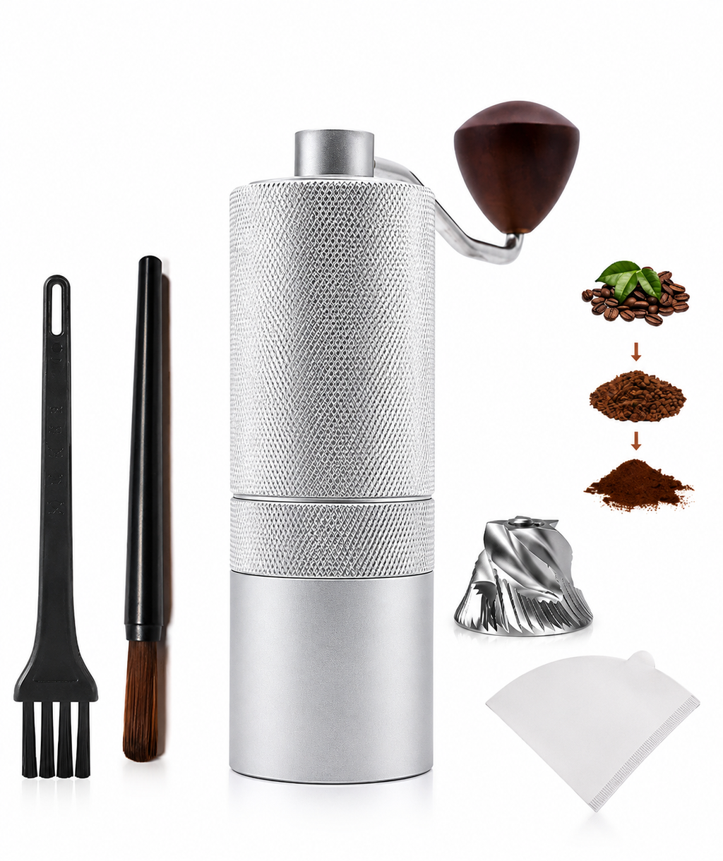 Moinho de Café Manual Inox Ajuste Moagem Laminas Inox