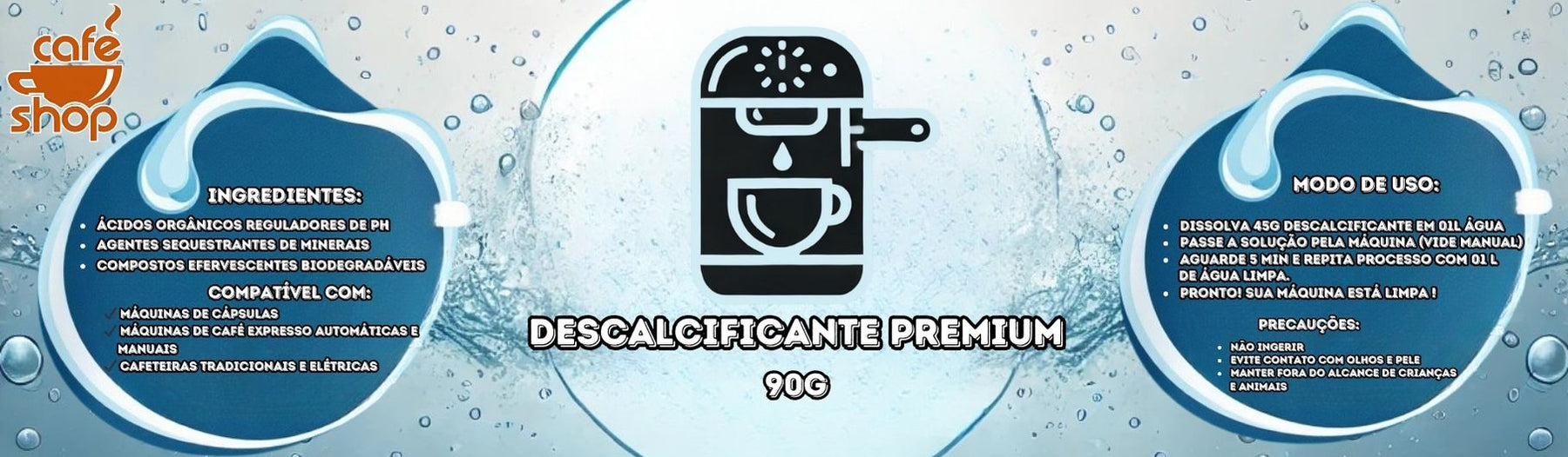 DESCALCIFICANTE PREMIUM CAFE SHOP - 90G