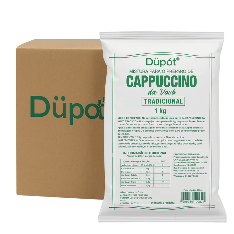 Kit 10 Cappuccino da Vovó Tradicional Düpot - Cx 10x1Kg