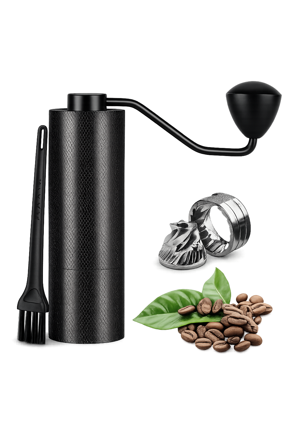 Moinho de Café Manual  Ajuste Moagem Lâminas Aço Preto