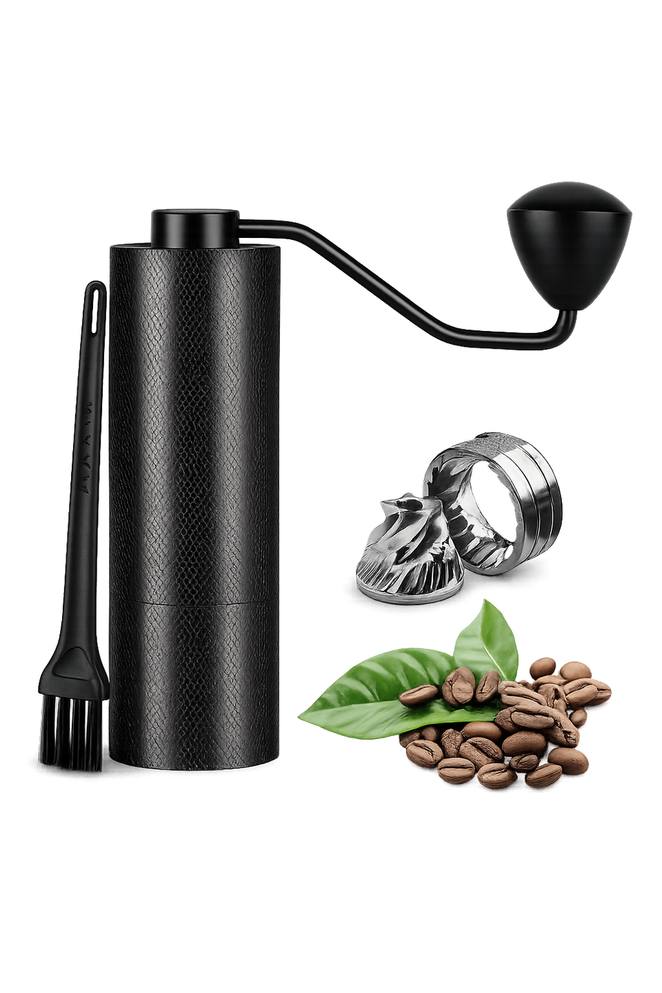 Moinho de Café Manual  Ajuste Moagem Lâminas Aço Preto