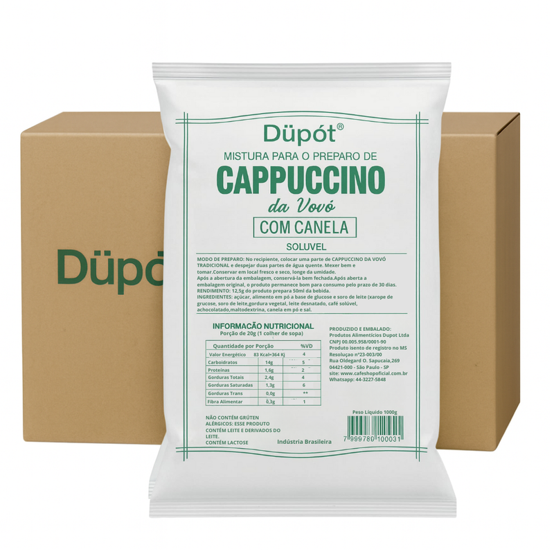 Kit 10 Cappuccino da Vovó c/ Canela Düpot Cx 10x1Kg