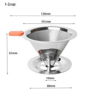 FILTRO DE CAFÉ INOX PERMANENTE TAMANHO PEQ.