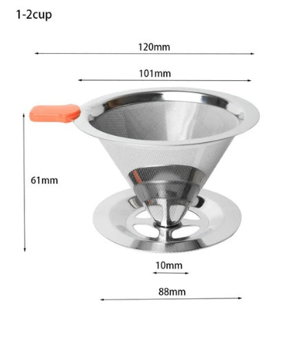 FILTRO DE CAFÉ INOX PERMANENTE TAMANHO PEQ.