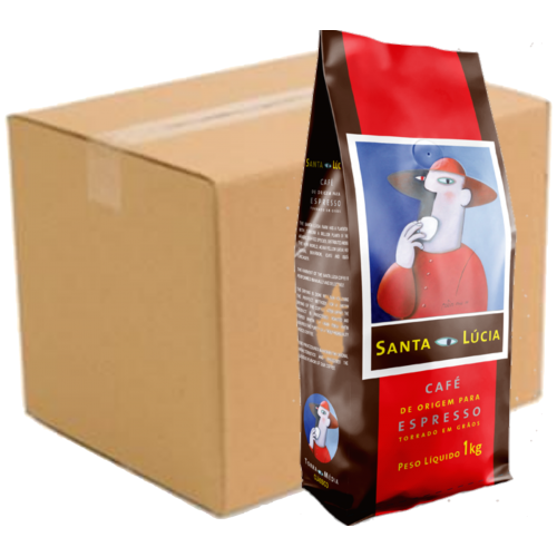 Kit 10 Café em Grãos Santa Lucia - Cx 10x1Kg
