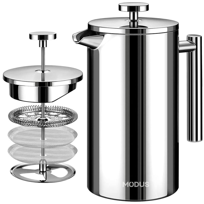 CAFETEIRA PRENSA FRANCESA MODUS AÇO INOX  DUPLO - 700ML