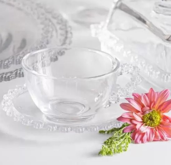 CJ 04 XÍCARAS DE CRISTAL C/ PIRES WOLFF DAISY 170ML
