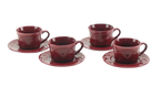 CJ 04 XICARA DE PORCELANA CAFE C/ PIRES IRIS VERBENA - 80ML