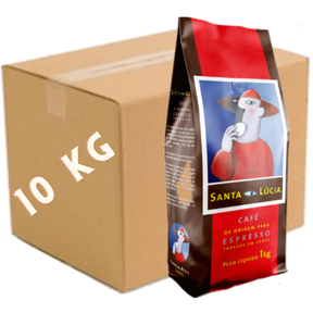 Kit 10 Café em Grãos Santa Lucia - Cx 10x1Kg
