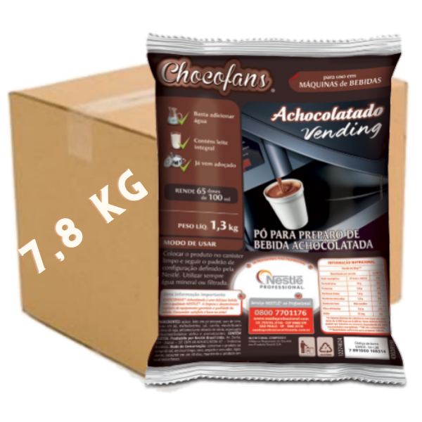 KIT CHOCOFANS CHOCOLATE COM LEITE - 1,3 KG CX (6 UNID.)