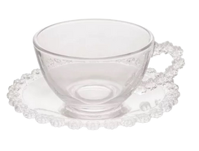 CJ 04 XÍCARAS DE CRISTAL C/ PIRES WOLFF DAISY 170ML