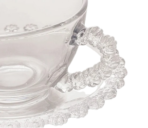 CJ 04 XÍCARAS DE CRISTAL C/ PIRES WOLFF DAISY 170ML