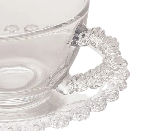 CJ 04 XÍCARAS DE CRISTAL C/ PIRES WOLFF DAISY 170ML