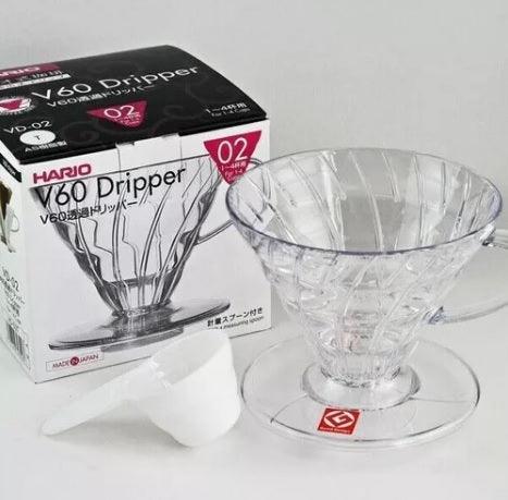 DRIPPER P/ FILTRO DE CAFE HARIO V60-02 ACRIL. TRANSP. - Cafeshop