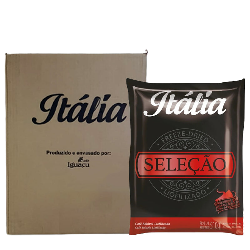 KIT CAFÉ SOLÚVEL LIOFILIZADO ITÁLIA SELEÇÃO 510G CX (6 UNID.)