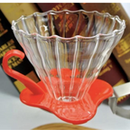DRIPPER PARA FILTRO DE CAFÉ EM  VIDRO BASE VERM V60-02
